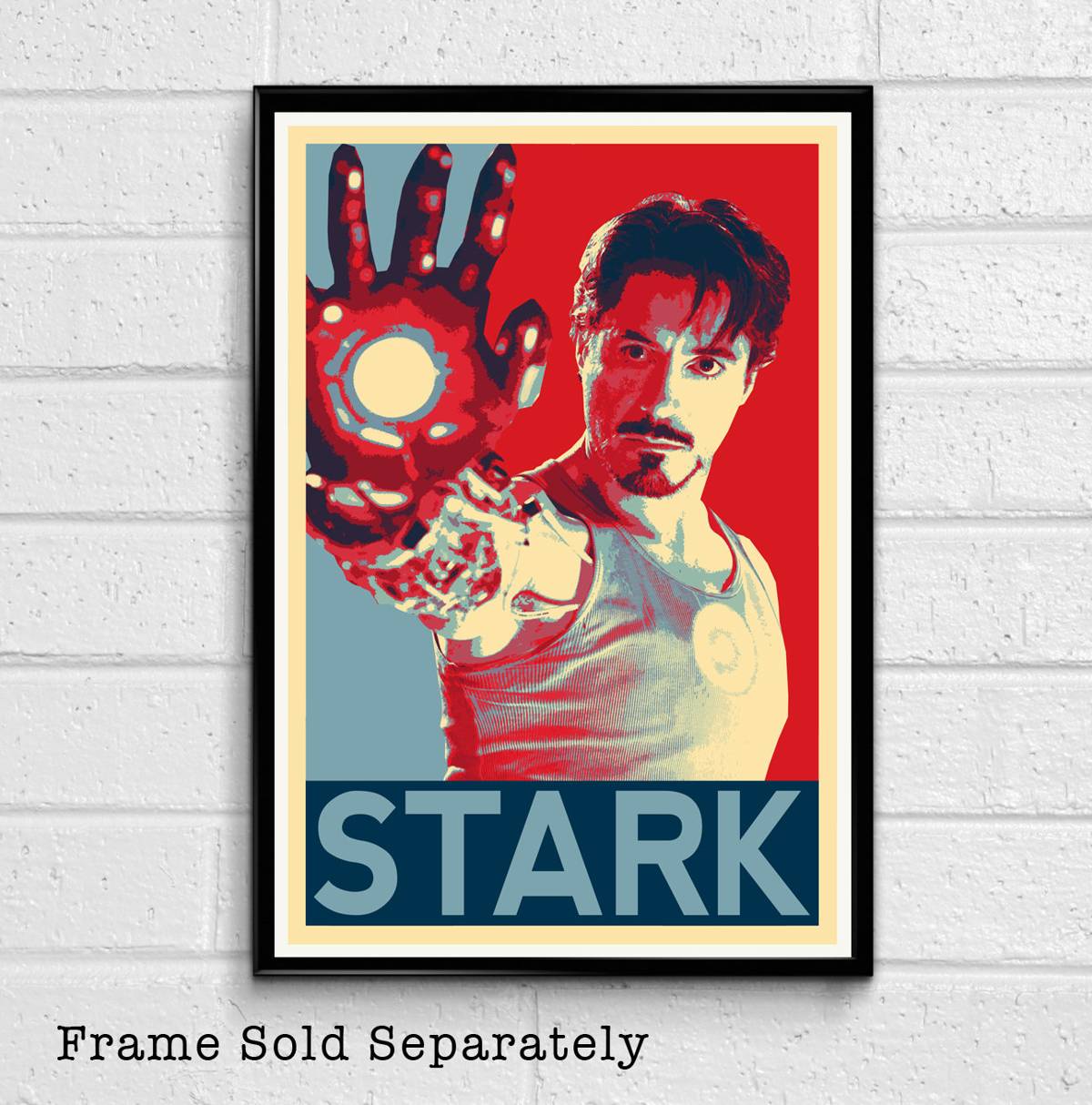 Tony Stark Iron Man Political Illustration #5 - Marvel Film Avengers Movie Superhero Comicbook - Poster | Canvas Wall Art Print