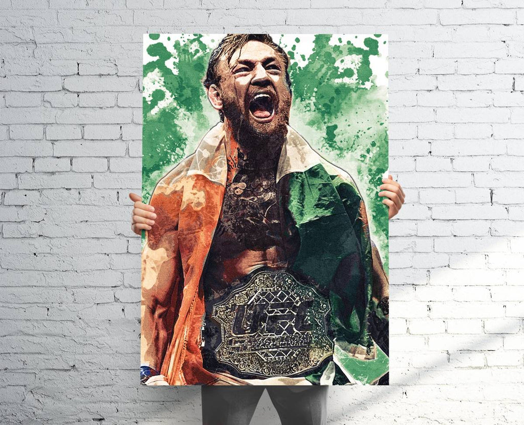 Conor Mcgregor Ufc Champion Sports Art Print, Ufc Mma, Sports Decor – Poster | Canvas Wall Art Print