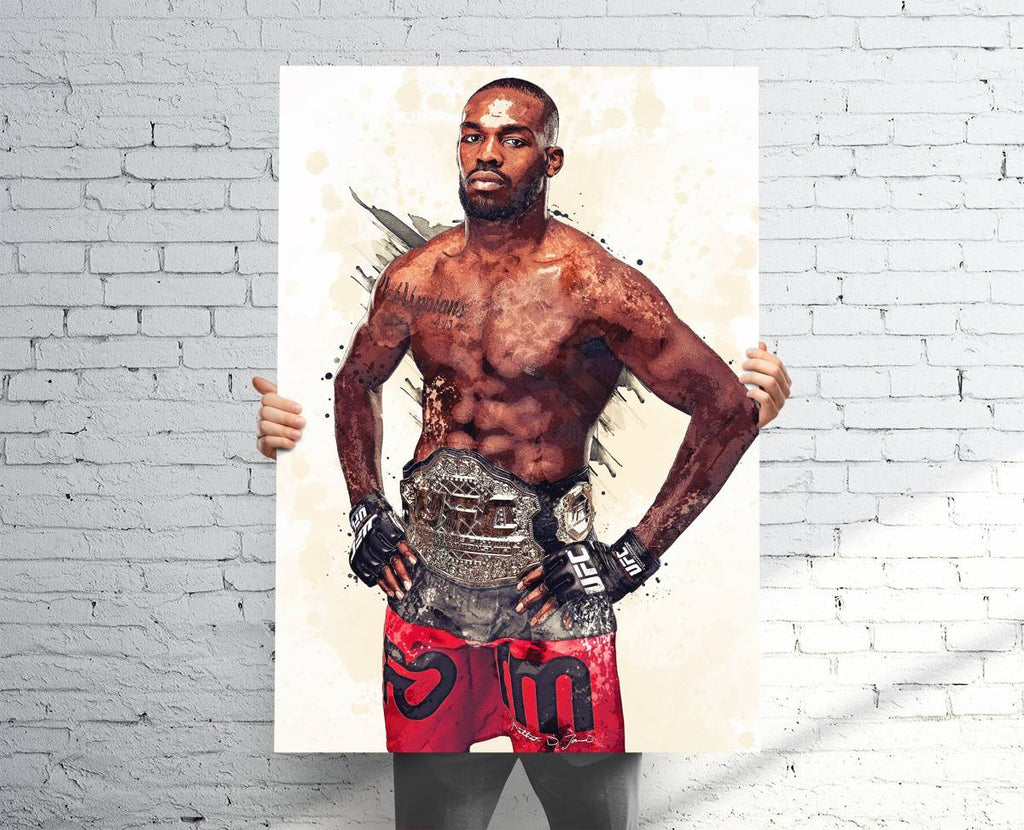Jon 'Bones' Jones Ufc Sports Art Print, Ufc Mma, Sports Decor – Poster | Canvas Wall Art Print