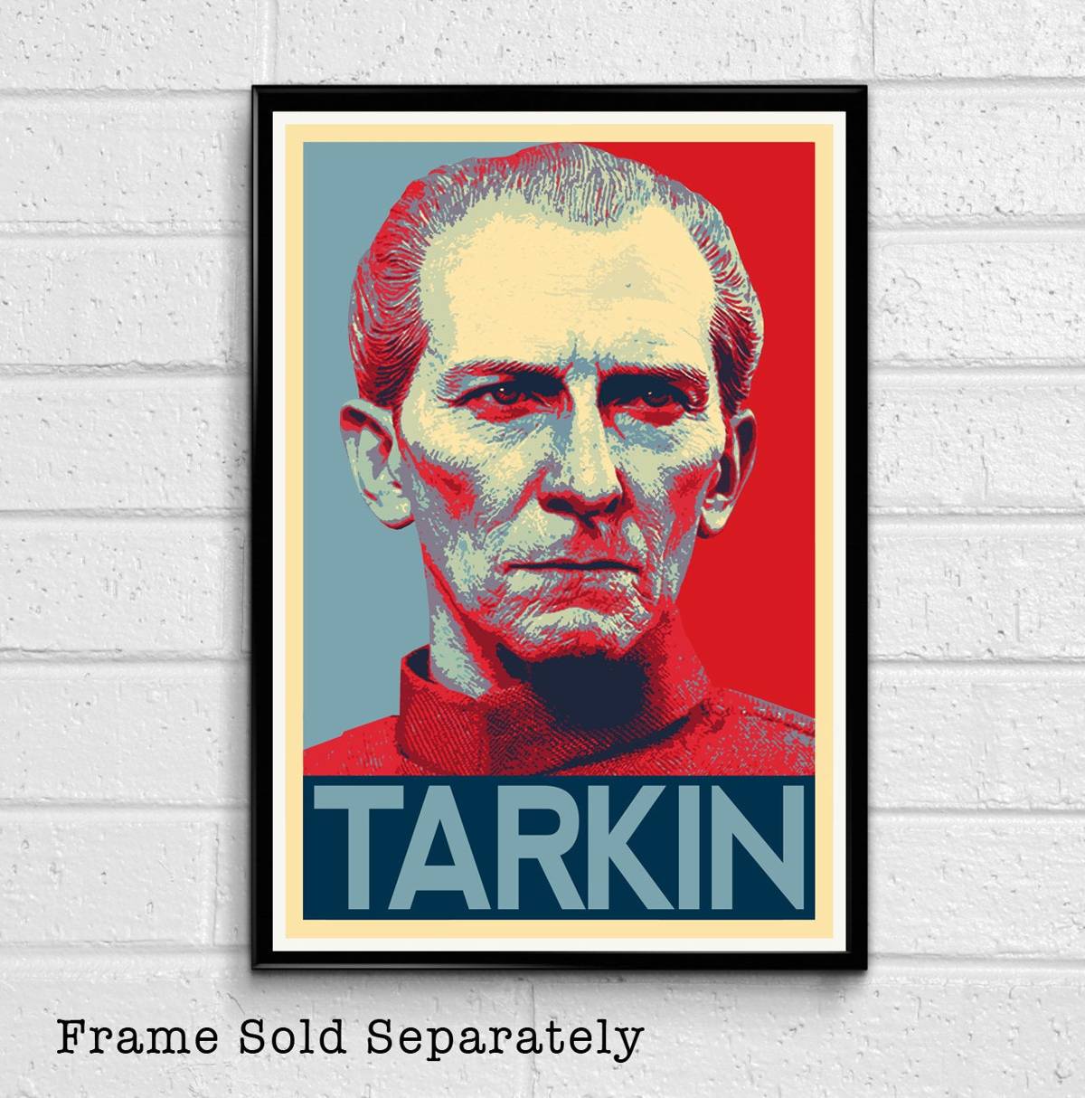 Star Wars Grand Moff Wilhuff Tarkin Illustration - Empire Film Movie - Poster | Canvas Wall Art Print