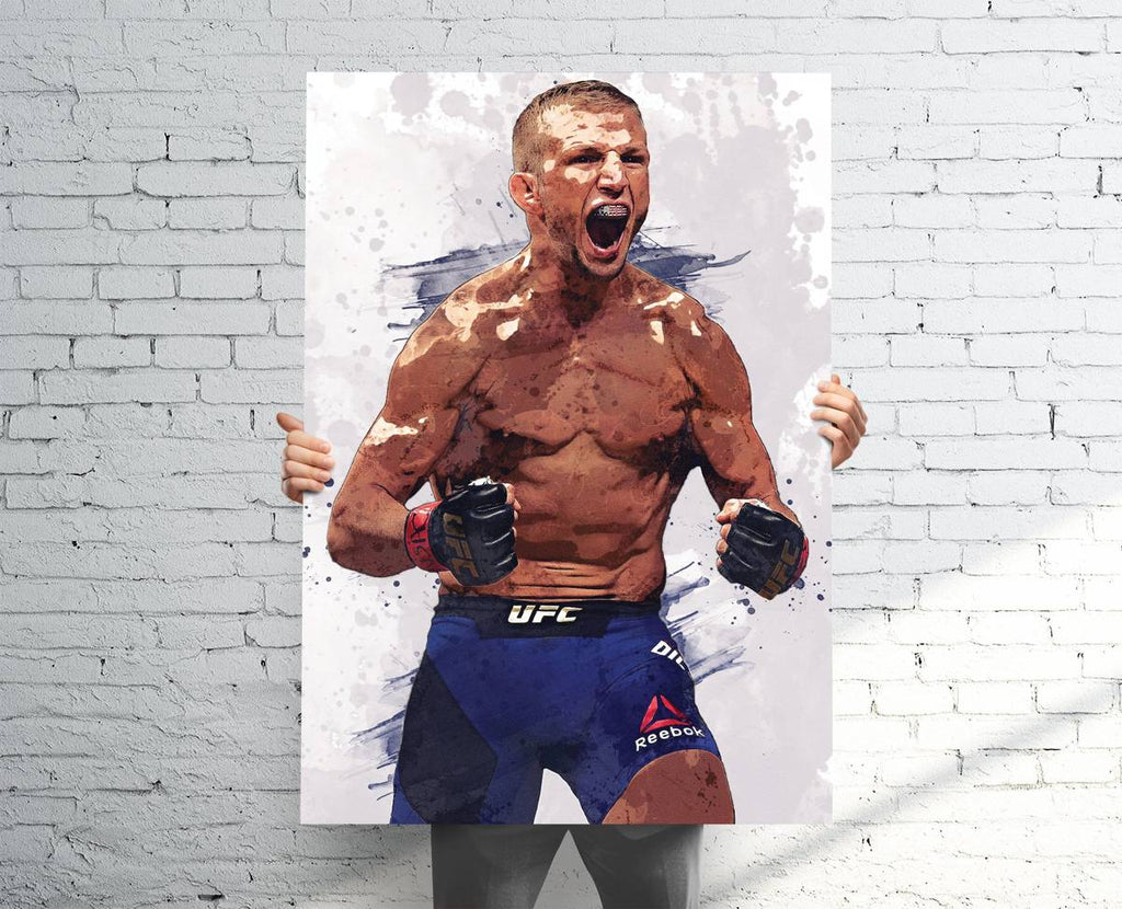 T.J. Dillashaw Ufc Sports Art Print, Ufc Mma, Sports Decor – Poster | Canvas Wall Art Print