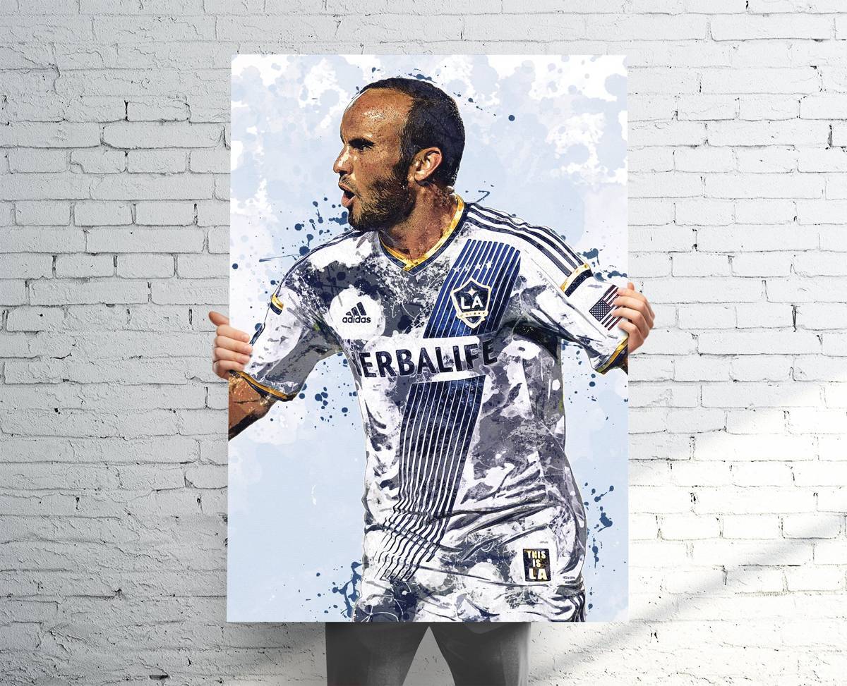 Landon Donovan La Galaxy Sports Art Print, Soccer/Football, Sports Decor – Poster | Canvas Wall Art Print