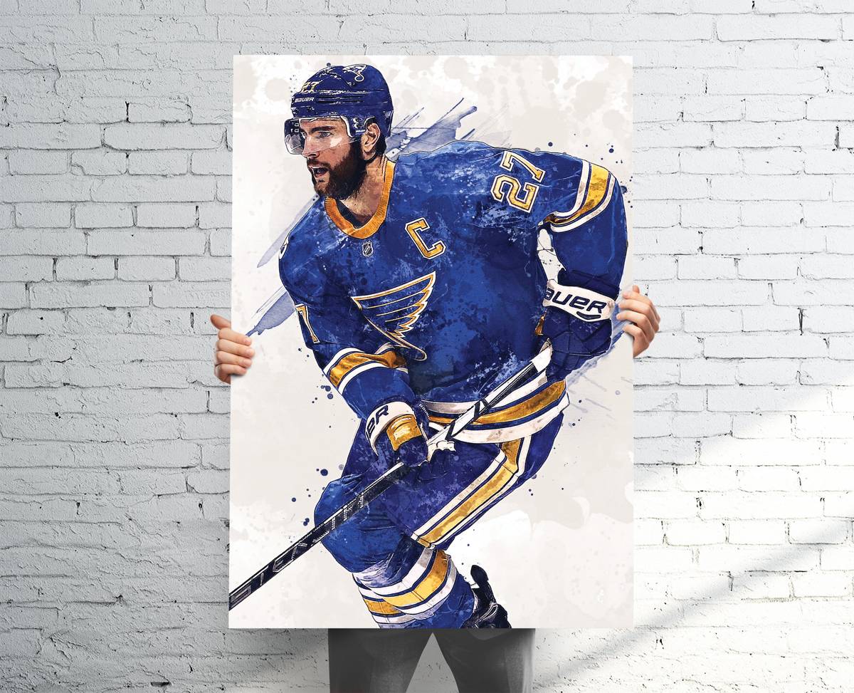 Alex Pietrangelo St. Louis Blues Sports Art Print, Hockey, Sports Decor – Poster | Canvas Wall Art Print
