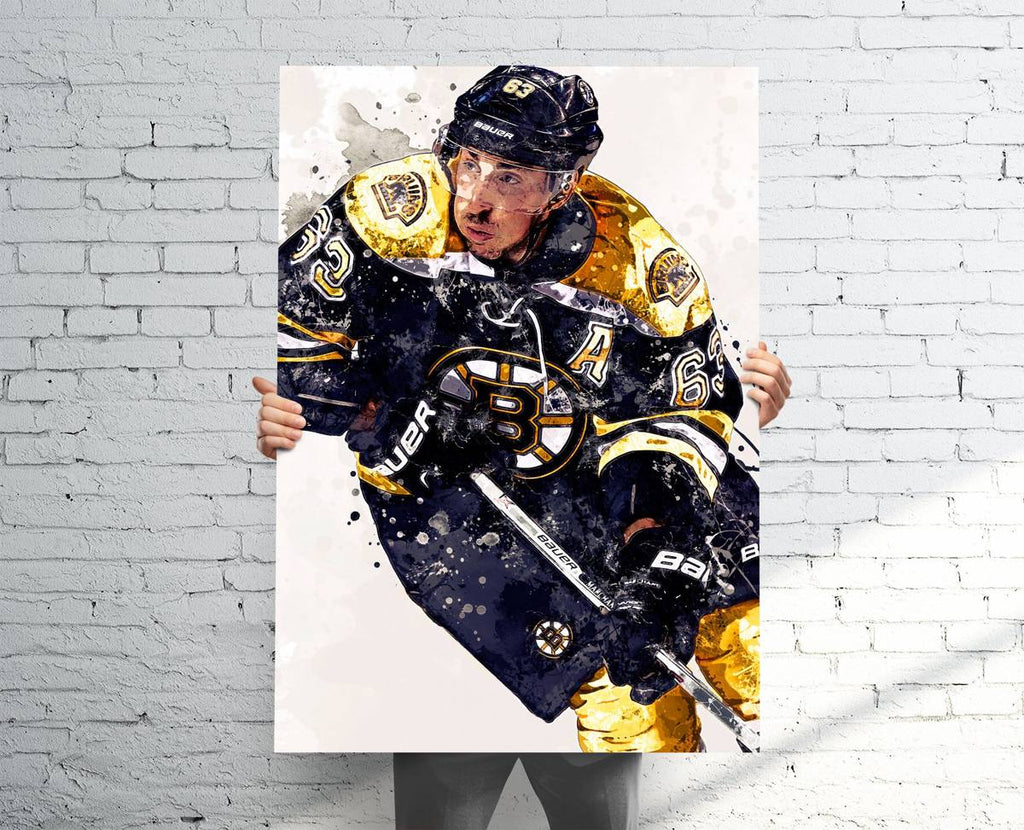 Brad Marchand Boston Bruins (V1) Sports Art Print, Hockey, Sports Decor – Poster | Canvas Wall Art Print