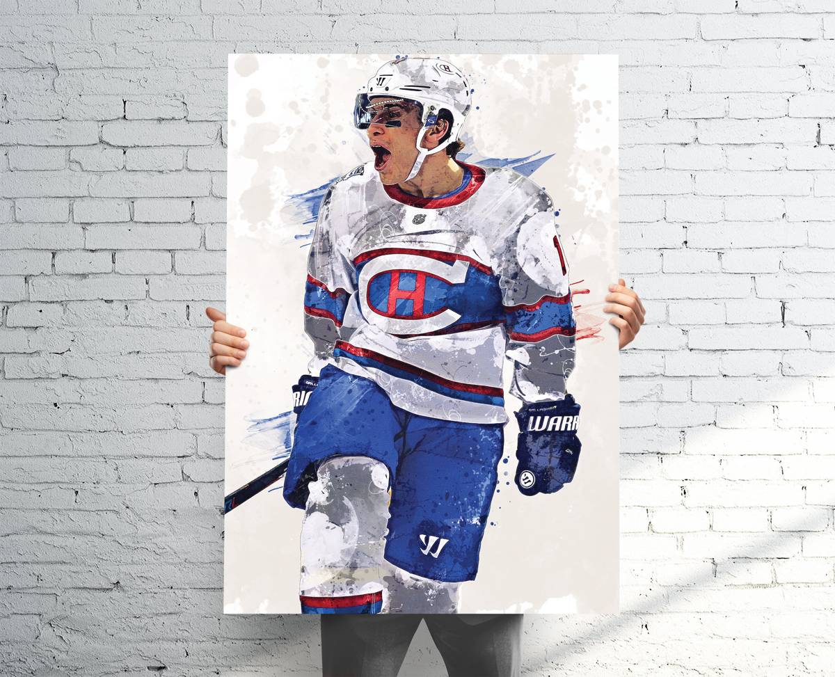 Brendan Gallagher Montreal Canadiens Sports Art Print, Hockey, Sports Decor – Poster | Canvas Wall Art Print