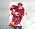 Johnny Gaudreau Calgary Flames Sports Art Print, Hockey, Sports Decor – Poster | Canvas Wall Art Print