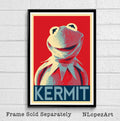 Kermit The Frog From The Muppets Illustration #2 - Jim Henson Movie Sesame Street - Poster | Canvas Wall Art Print