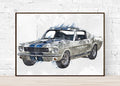 1965 Ford Mustang Shelby Gt350 Truck And Car Lovers, Classic Truck, Classic Car – Poster | Canvas Wall Art Print