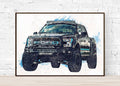 2018 Ford Raptor Velociraptor Truck And Car Lovers, Classic Truck, Classic Car – Poster | Canvas Wall Art Print