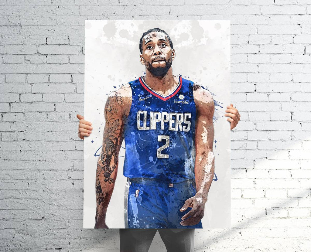 Kawhi Leonard La Clippers Sports Art Print, Basketball, Sports Decor – Poster | Canvas Wall Art Print