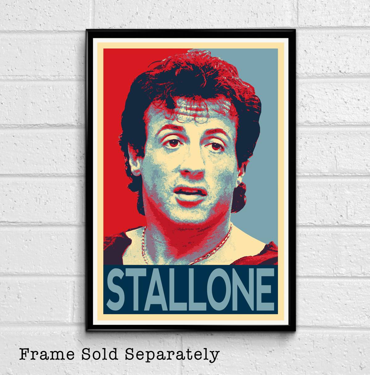 Sylvester Stallone Illustration - Rambo Action Film Actor Rocky Movie - Poster | Canvas Wall Art Print