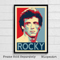 Rocky Illustration - Sylvester Stallone Rambo Boxing Film Actor Movie - Poster | Canvas Wall Art Print