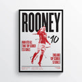Wayne Rooney Manchester United Football Player Legend Print Mufc - Poster | Canvas Wall Art Print