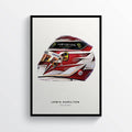 Lewis Hamilton 2019 Helmet F1 Art, F1 Gift, Formula 1, Racing Helmet, Mercedes - Poster | Canvas Wall Art Print
