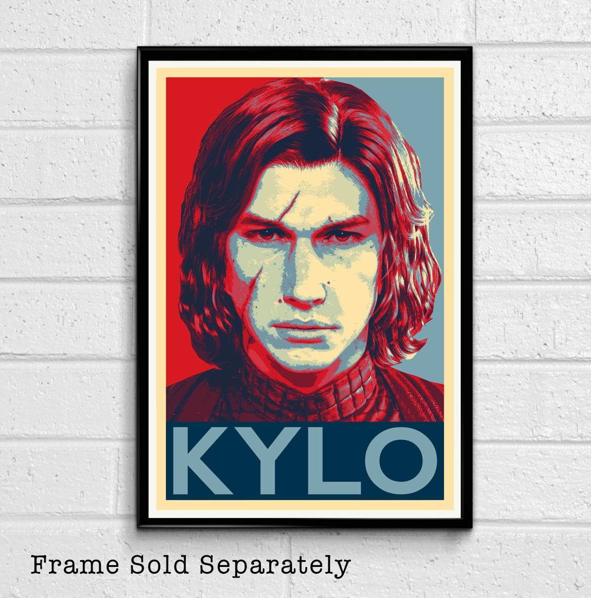 Star Wars Kylo Ren Illustration #6 - The Force Awakens Sci-Fi Film Movie - Poster | Canvas Wall Art Print