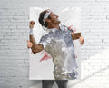 Roger Federer Wimbledon (V1) Tennis Sports Art Print, Tennis, Sports Decor – Poster | Canvas Wall Art Print