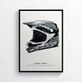 Carey Hart Helmet Motocross Motorcycle Fox P!Nk Pink - Poster | Canvas Wall Art Print