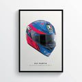 Guy Martin Helmet Tt British Motorcycle Racer Motorbike Road Racer - Poster | Canvas Wall Art Print