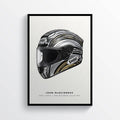John Mcguinness Helmet British Motorcycle Racer Tt Isle Of Man Motorbike Road Racer - Poster | Canvas Wall Art Print