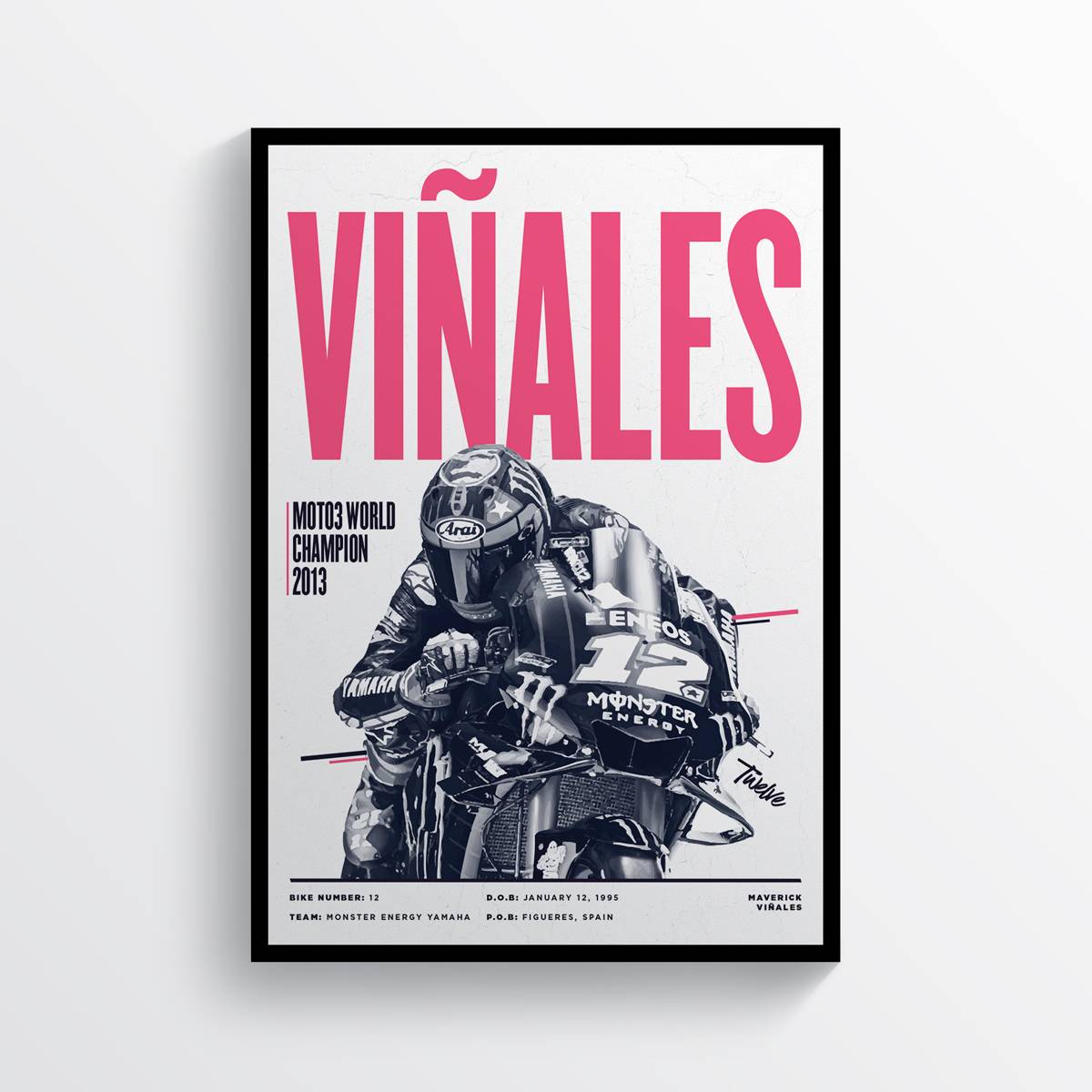 Maverick Vinales 2019 Moto Gp Motorcycle Motorbike Print - Poster | Canvas Wall Art Print