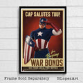 Captain America Ww2 Bonds Illustration #1 - Marvel Avengers Superhero Film Comic Book Movie - Poster | Canvas Wall Art Print