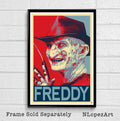 Freddy Krueger Nightmare On Elm Street Illustration #2 - Horror Movie Halloween Monster Film - Poster | Canvas Wall Art Print