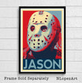 Jason Voorhees From Friday The 13Th Illustration #4 - Horror Movie Halloween Slasher - Poster | Canvas Wall Art Print