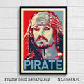 Jack Sparrow Pirates Of The Caribbean Illustration #2 - Pirate Film Movie - Poster | Canvas Wall Art Print