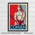 Conan The Barbarian Illustration - Arnold Schwarzenegger Fantasy Film Movie - Poster | Canvas Wall Art Print