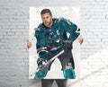 Joe Pavelski San Jose Sharks (V1) Sports Art Print, Hockey, Sports Decor – Poster | Canvas Wall Art Print