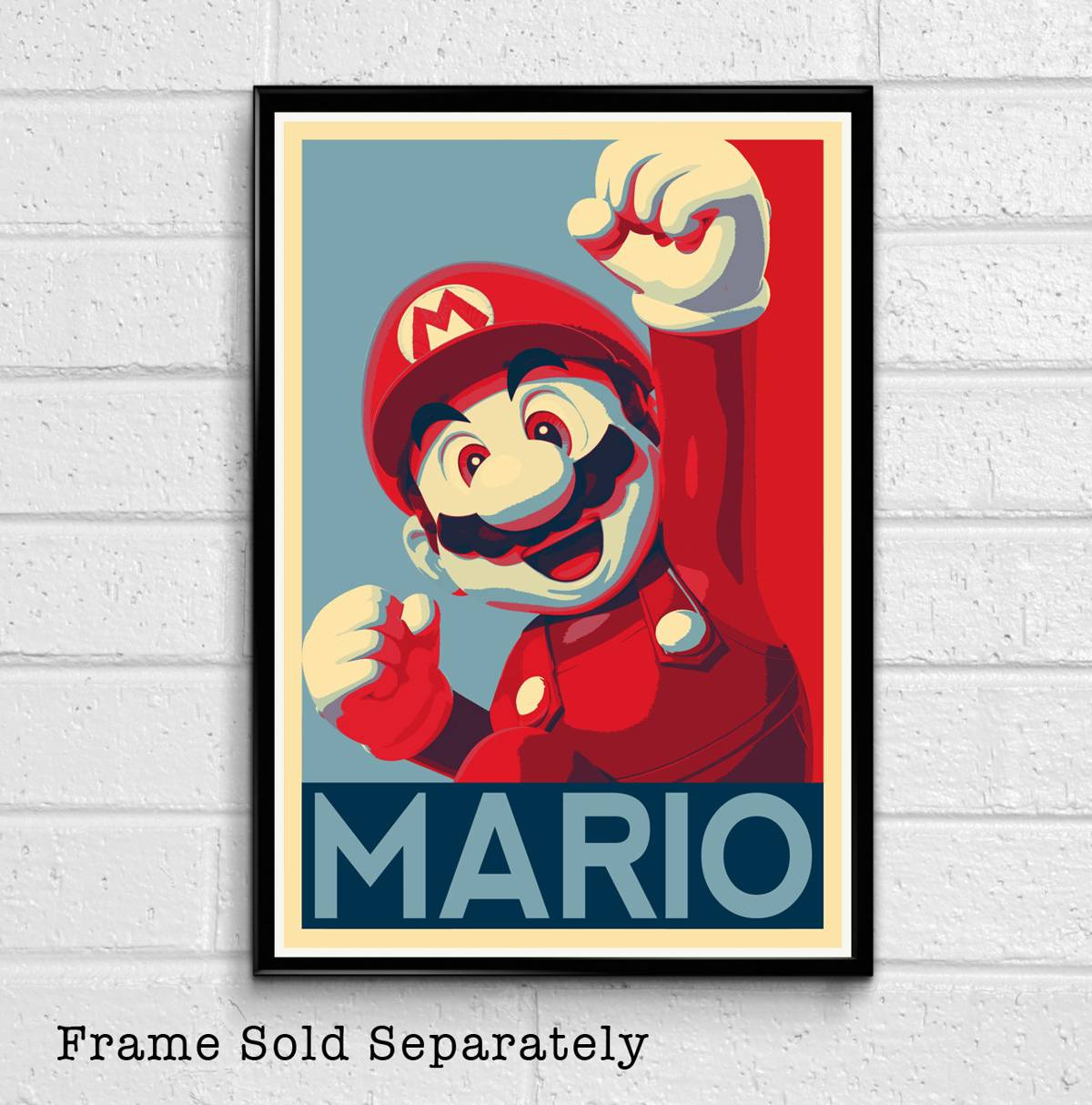 Mario Illustration - Super Mario Bros Nintendo Video Game Arcade Japanese - Poster | Canvas Wall Art Print