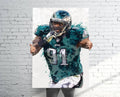 Fletcher Cox Philadelphia Eagles Sports Art Print, Football, Sports Decor – Poster | Canvas Wall Art Print