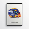 Alexander Albon 2019 Toro Rosso Helmet F1 Art, F1 Gift, Formula 1, Racing Helmet, Mercedes - Poster | Canvas Wall Art Print