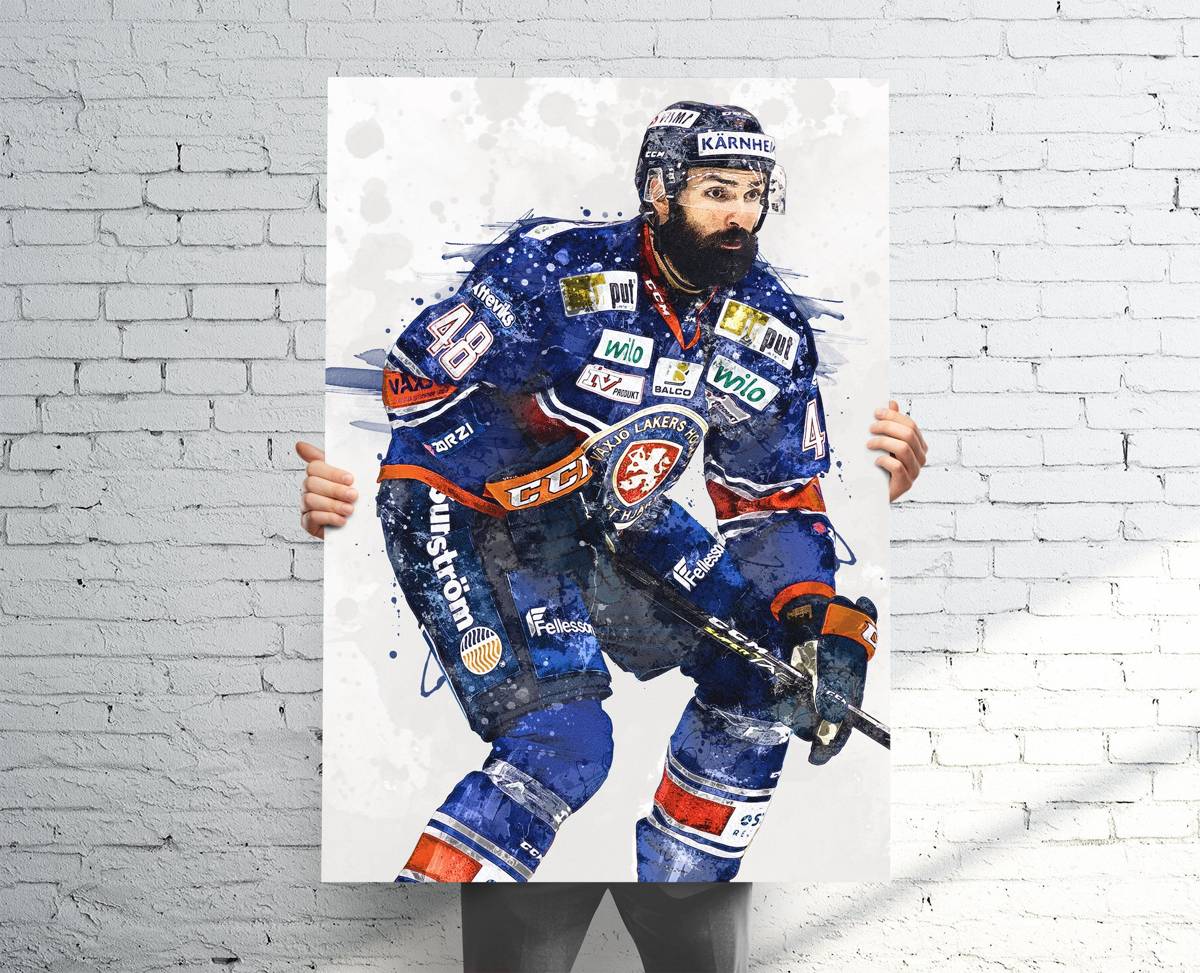 Daniel Rahimi Vì_‰Û_Ìâå_Xjì_‰Û_Ìâå¦ Lakers Sports Art Print, Hockey, Sports Decor – Poster | Canvas Wall Art Print