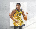 Donovan Mitchell Utah Jazz Sports Art Print, Basketball Fan, Sports Decor – Poster | Canvas Wall Art Print