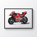 Ducati Desmosedici Gp19 Bike Superbike Motogp Bike Moto Gp Motorcycle Motorbike Superbike - Poster | Canvas Wall Art Print