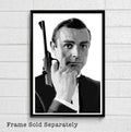 007 James Bond Sean Connery Illustration #13 - British Spy Film Movie - Poster | Canvas Wall Art Print