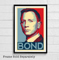 007 James Bond Daniel Craig Illustration #2 - British Spy Film Movie - Poster | Canvas Wall Art Print