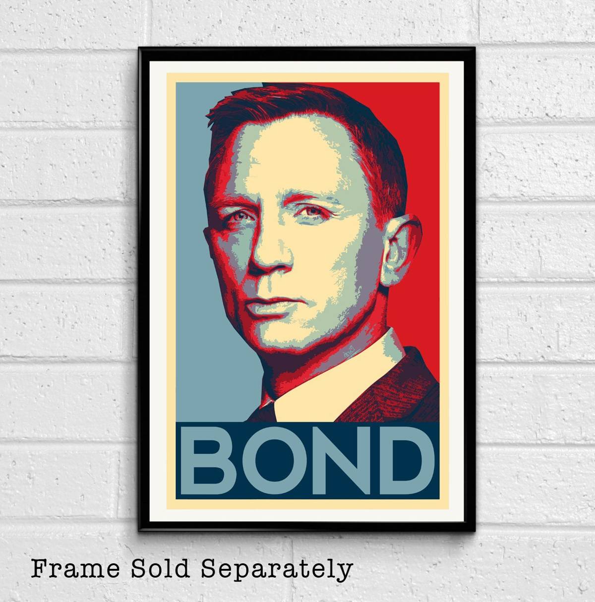 007 James Bond Daniel Craig Illustration #2 - British Spy Film Movie - Poster | Canvas Wall Art Print