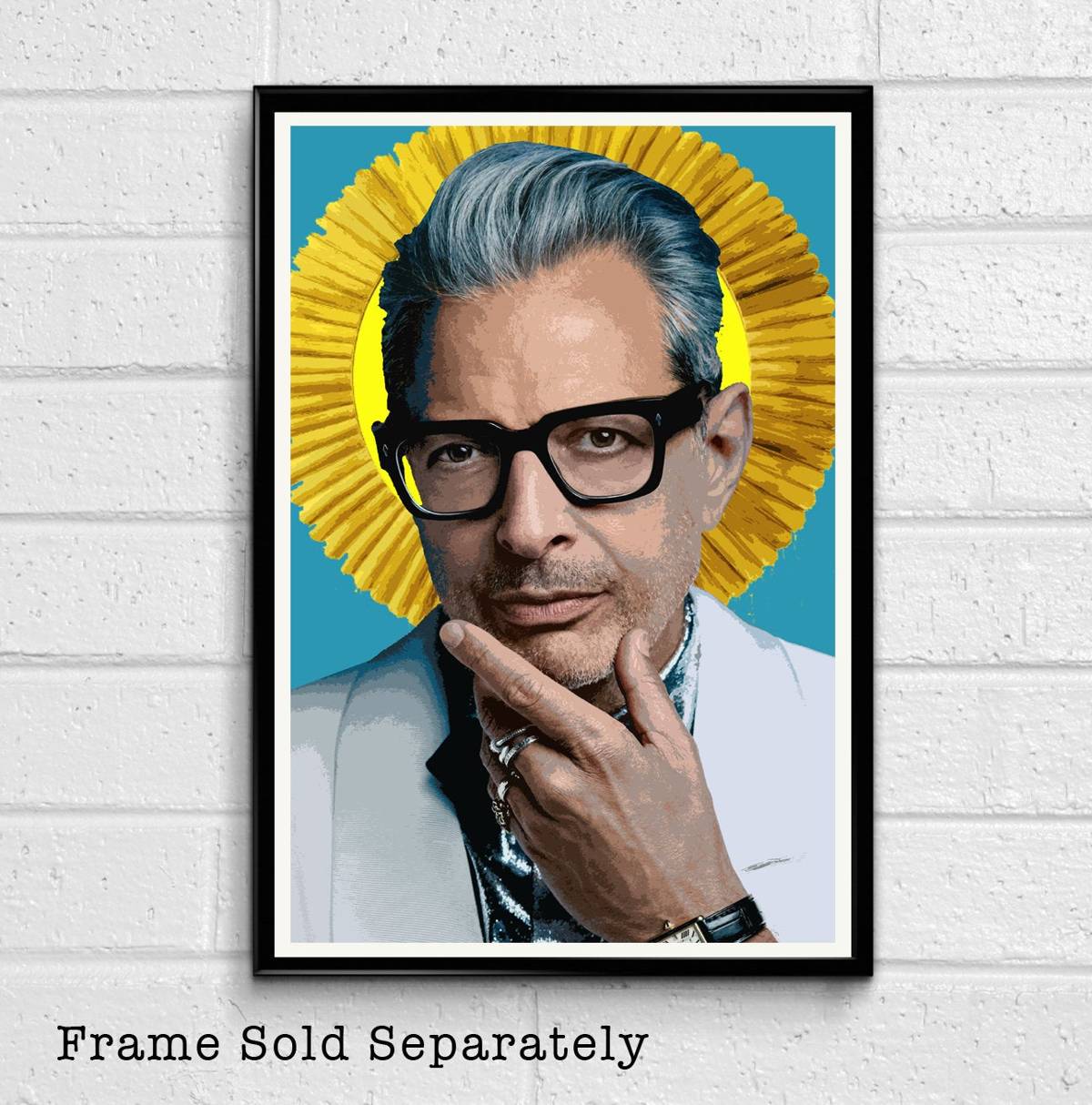 Jeff Goldblum Illustration #2 - Jurassic Park Ian Malcolm Wall Art - Poster | Canvas Wall Art Print
