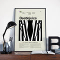 Beetlejuice Mid-Century Modern Inspired Print - Poster | Canvas Wall Art Print
