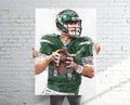 Sam Darnold New York Jets Sports Art Print, Football Fan, Sports Decor – Poster | Canvas Wall Art Print