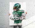 Le'Veon Bell New York Jets Sports Art Print, Football Fan, Sports Decor – Poster | Canvas Wall Art Print