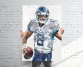 Marcus Mariota Tennessee Titans Sports Art Print, Football Fan, Sports Decor – Poster | Canvas Wall Art Print