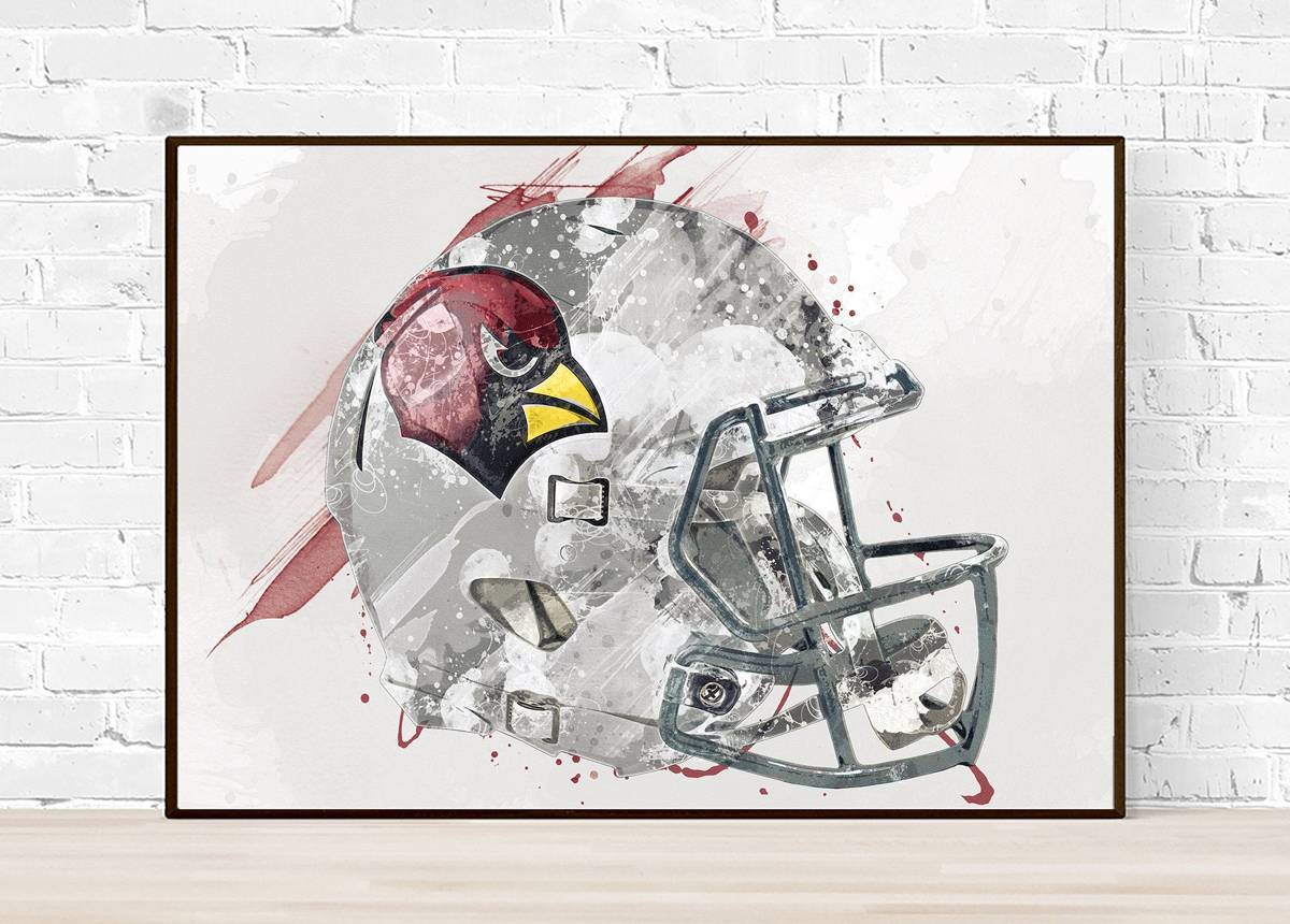 Arizona Cardinals Helmet - Sports Art Decor - Football Helmet Art - Man Cave Gift – Poster | Canvas Wall Art Print