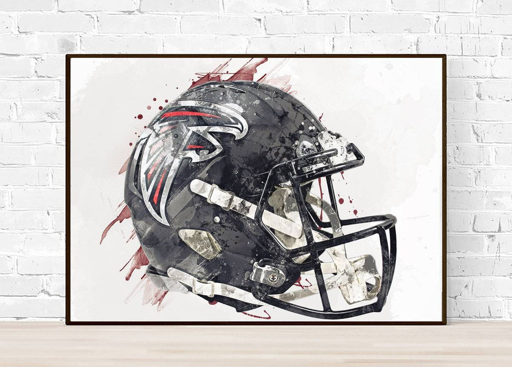 Atlanta Falcons Helmet - Sports Art Decor - Football Helmet Art - Man Cave Gift – Poster | Canvas Wall Art Print