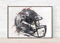 Atlanta Falcons Helmet - Sports Art Decor - Football Helmet Art - Man Cave Gift – Poster | Canvas Wall Art Print