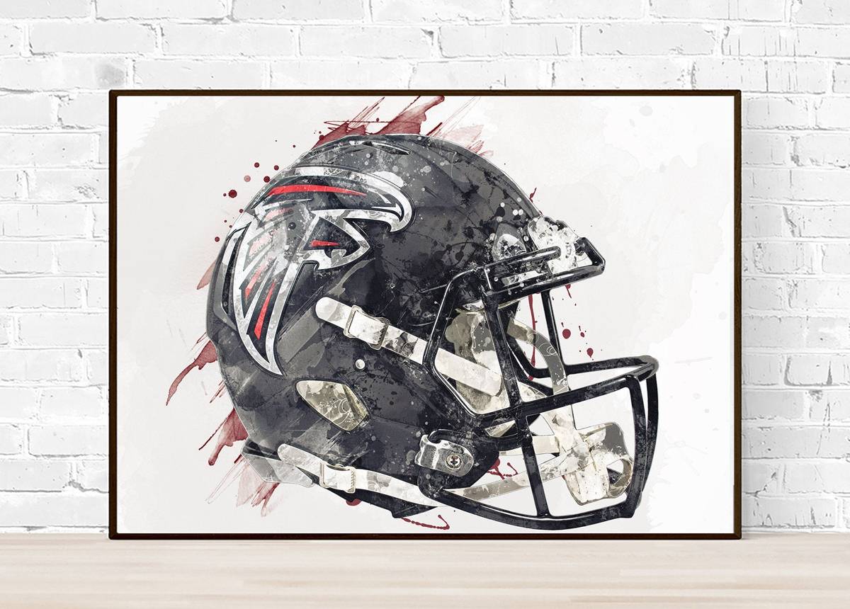 Atlanta Falcons Helmet - Sports Art Decor - Football Helmet Art - Man Cave Gift – Poster | Canvas Wall Art Print