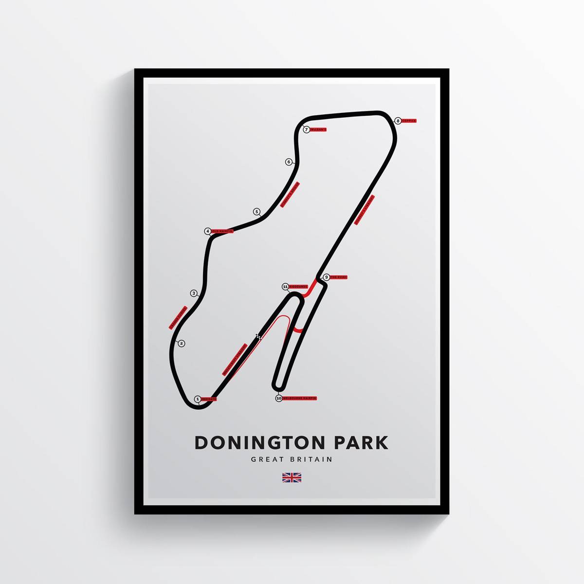 Donington Park, British Grand Prix, Formula 1, British Superbike Racing Track - Poster | Canvas Wall Art Print