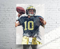 Tom Brady Michigan Wolverines Sports Art Print, Football, Sports Decor – Poster | Canvas Wall Art Print